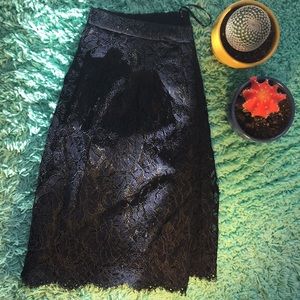 Black lace skirt